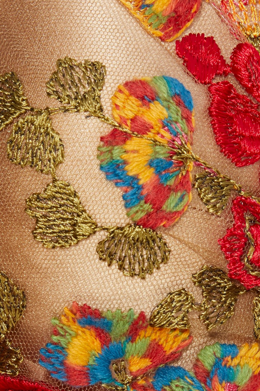 I.D. SARRIERI Embroidered stretch-tulle underwired bra
