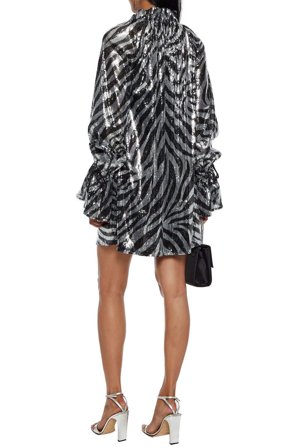 REDEMPTION Pirata gathered sequined tulle mini dress