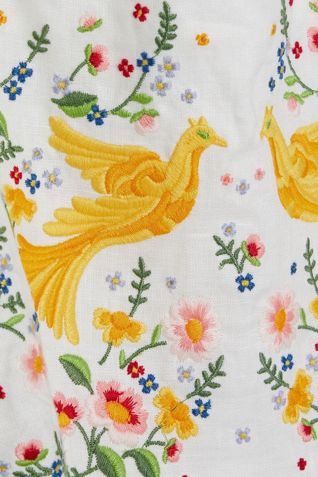 ZIMMERMANN Carnaby open-back embroidered linen midi dress