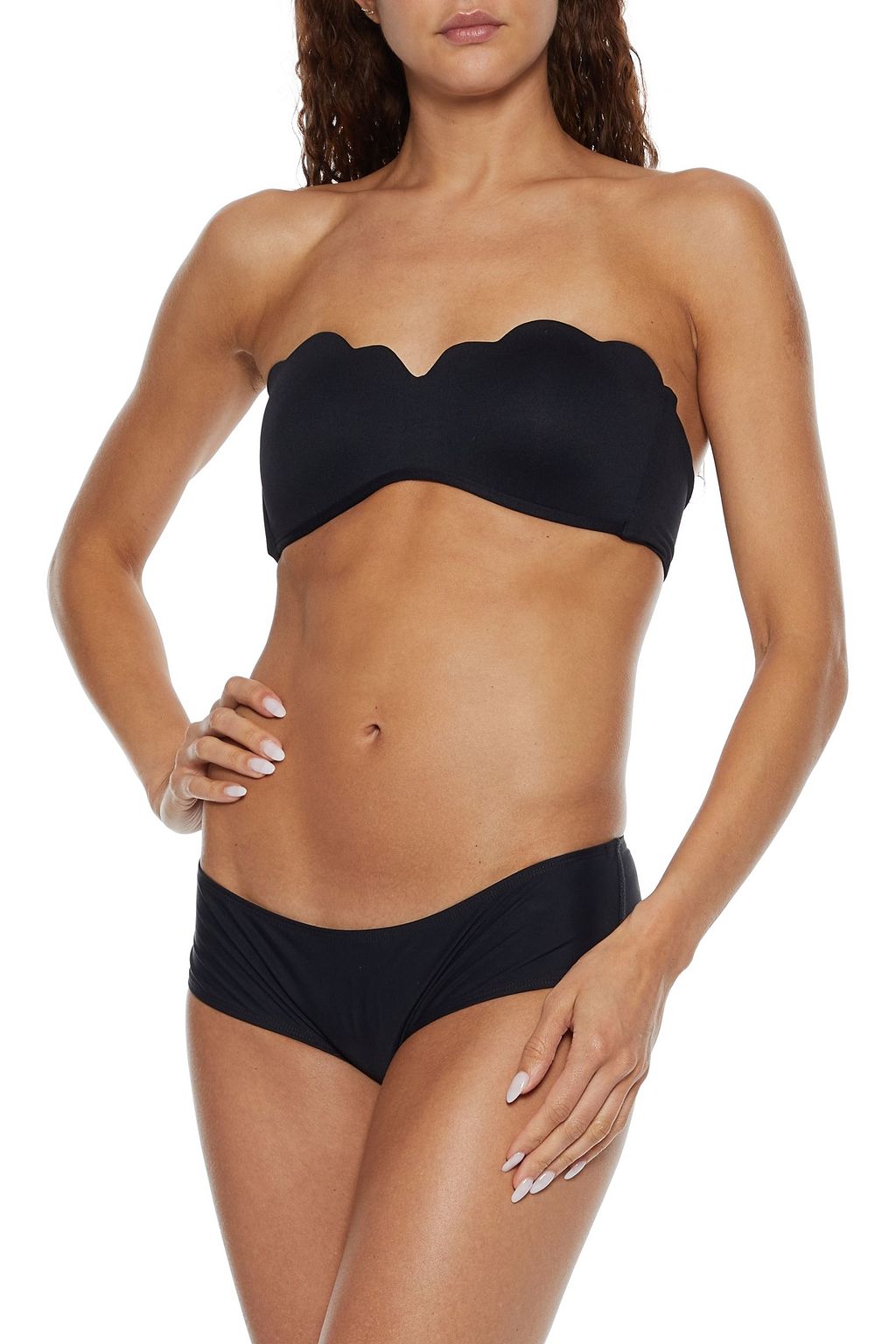 SEAFOLLY Scalloped bandeau bikini top