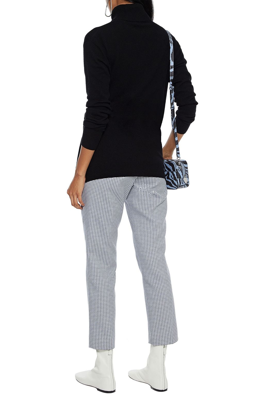 DIANE VON FURSTENBERG Pomona wool and cashmere-blend turtleneck wrap sweater