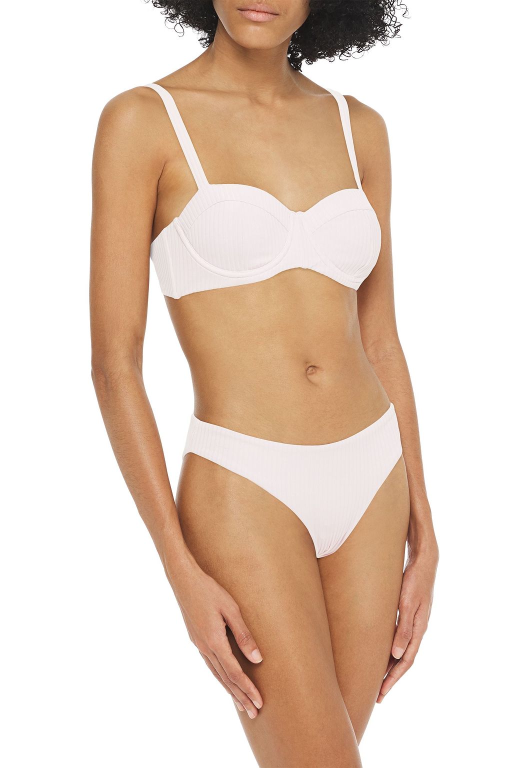 ONIA Mila ribbed bikini top