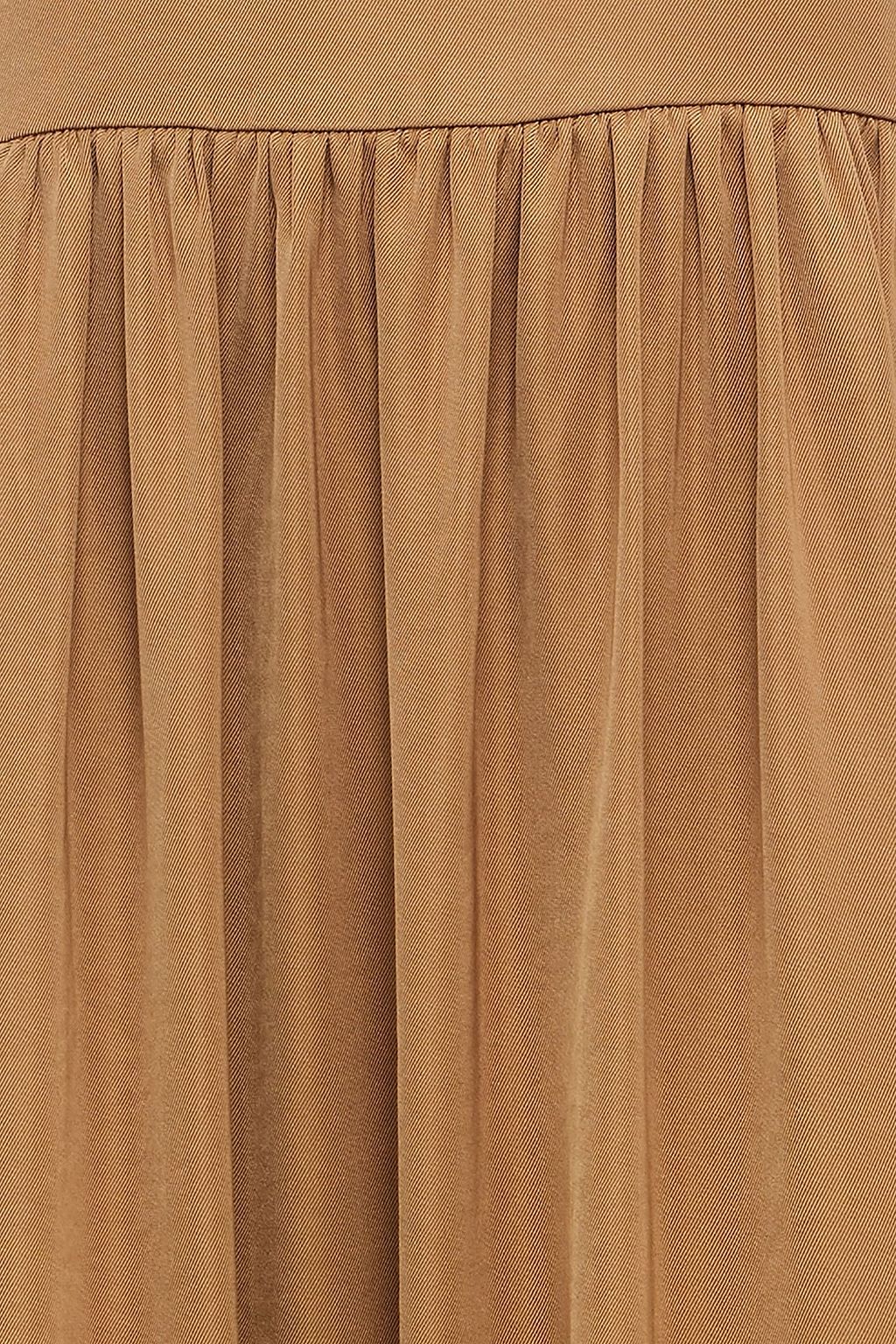 AMERICAN VINTAGE Madistreet gathered washed-twill midi slip dress