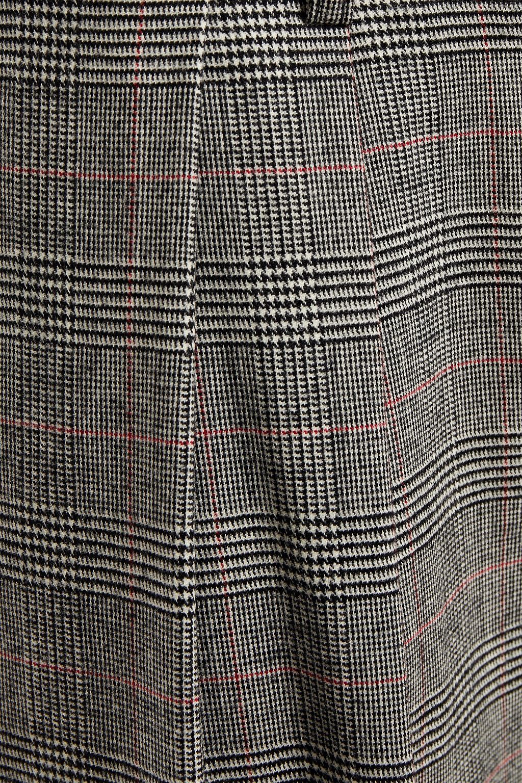 ALEXANDRE VAUTHIER Prince of Wales checked wool-blend wide-leg pants
