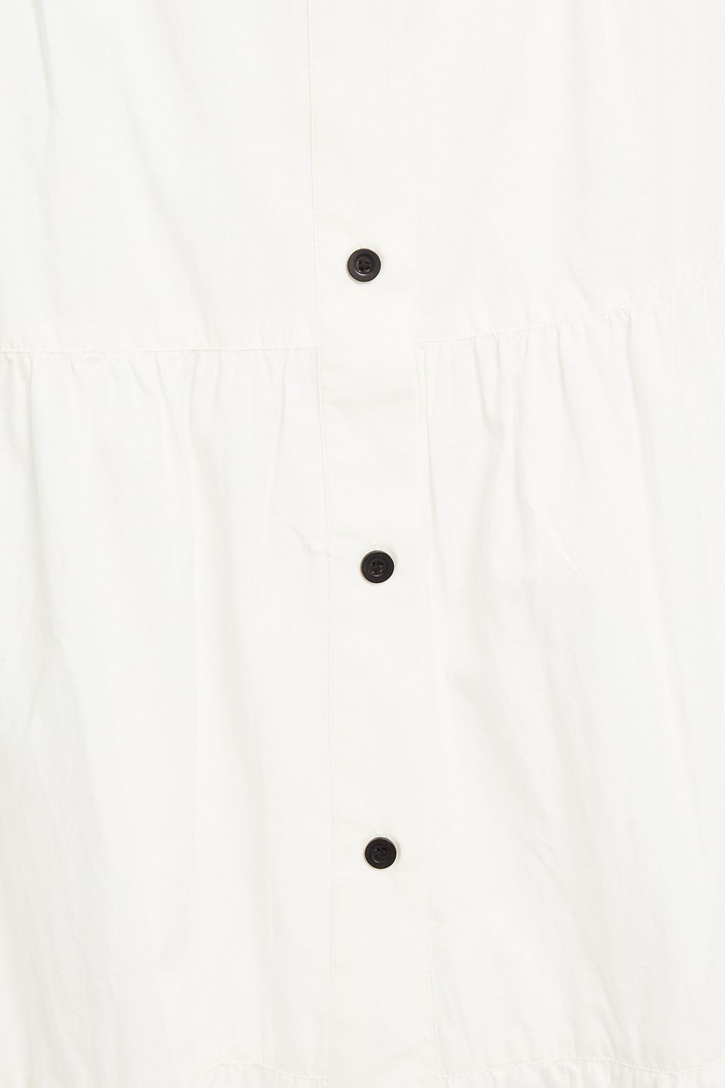 SOLID & STRIPED Tiered cotton-poplin midi skirt