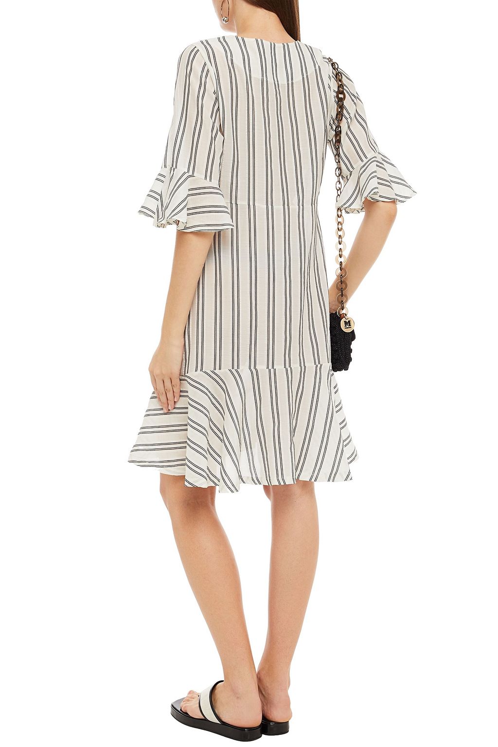 ELSE Striped jacquard mini dress