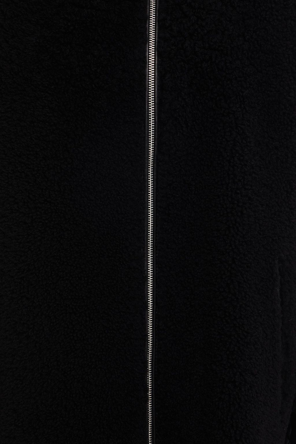 MAJE Reversible shearling hooded jacket