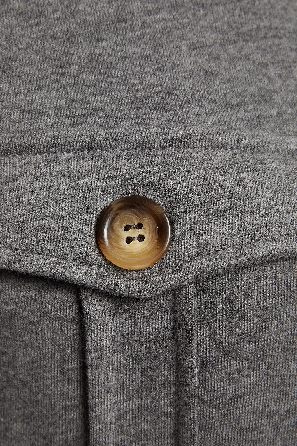 ELSE Mélange cotton-blend fleece pajama top