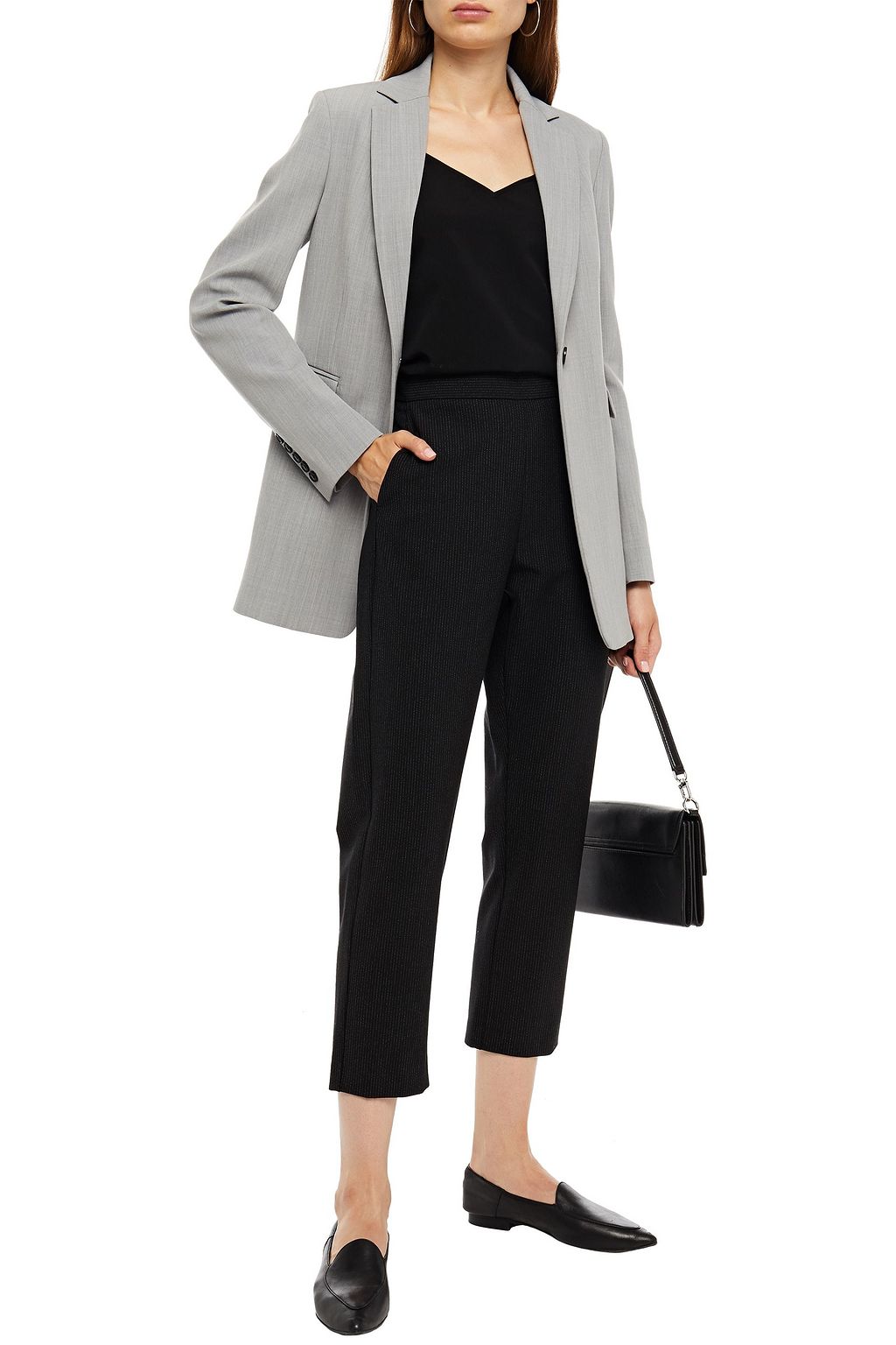PIAZZA SEMPIONE Pinstriped woven tapered pants