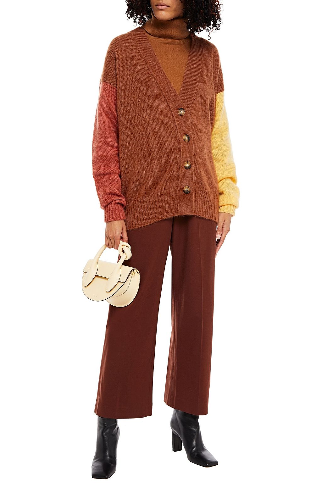 REJINA PYO Elliot cropped wool-blend twill wide-leg pants