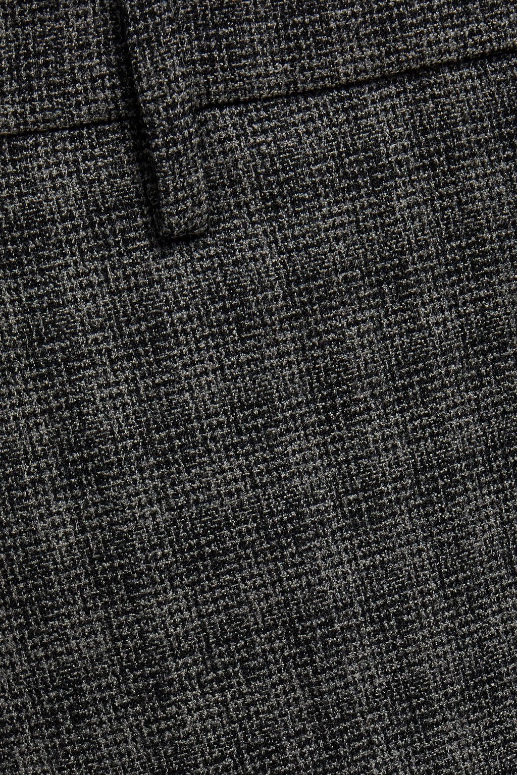 PIAZZA SEMPIONE Checked stretch-wool straight-leg pants