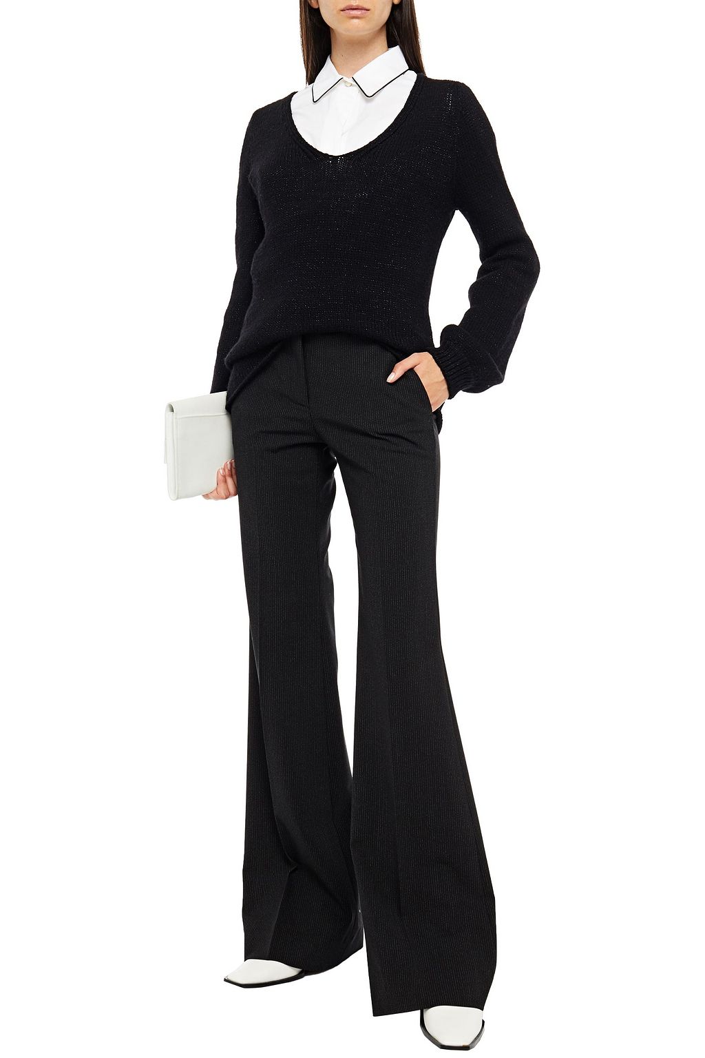 PIAZZA SEMPIONE Pinstriped woven flared pants