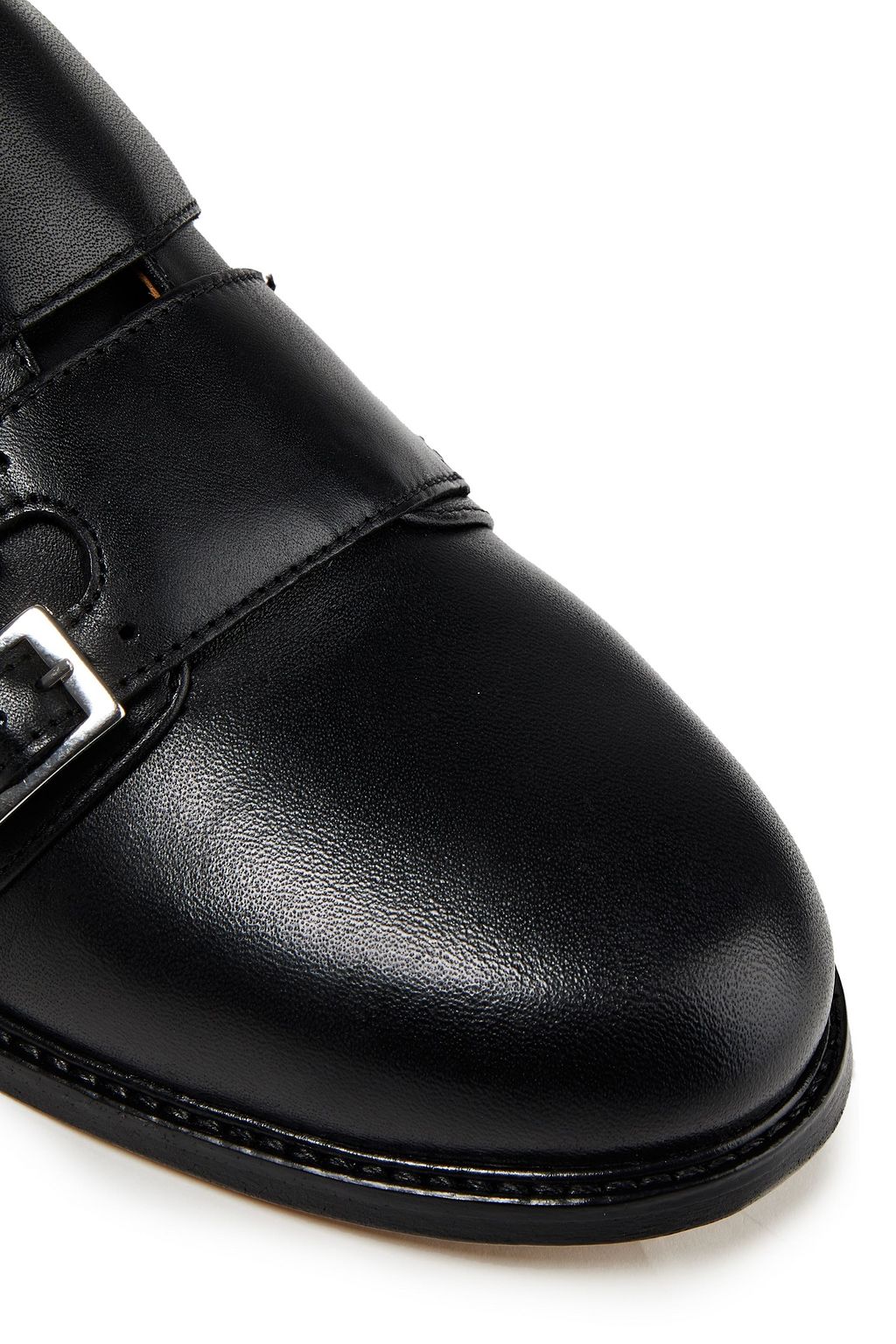 MAJE Buckled leather ankle boots