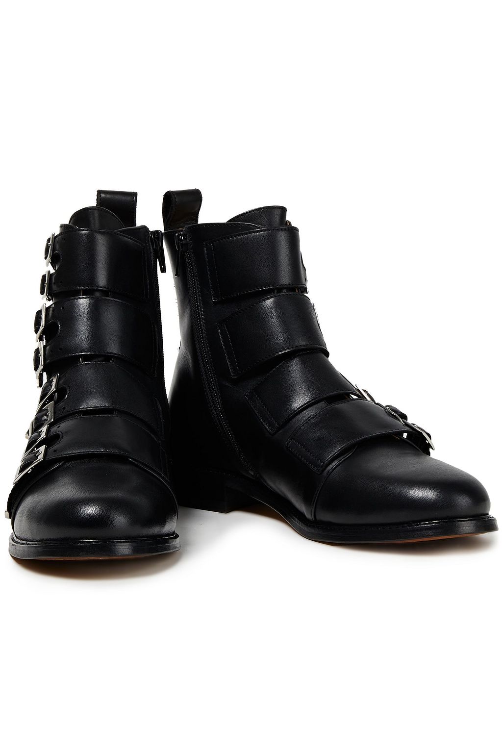 MAJE Buckled leather ankle boots