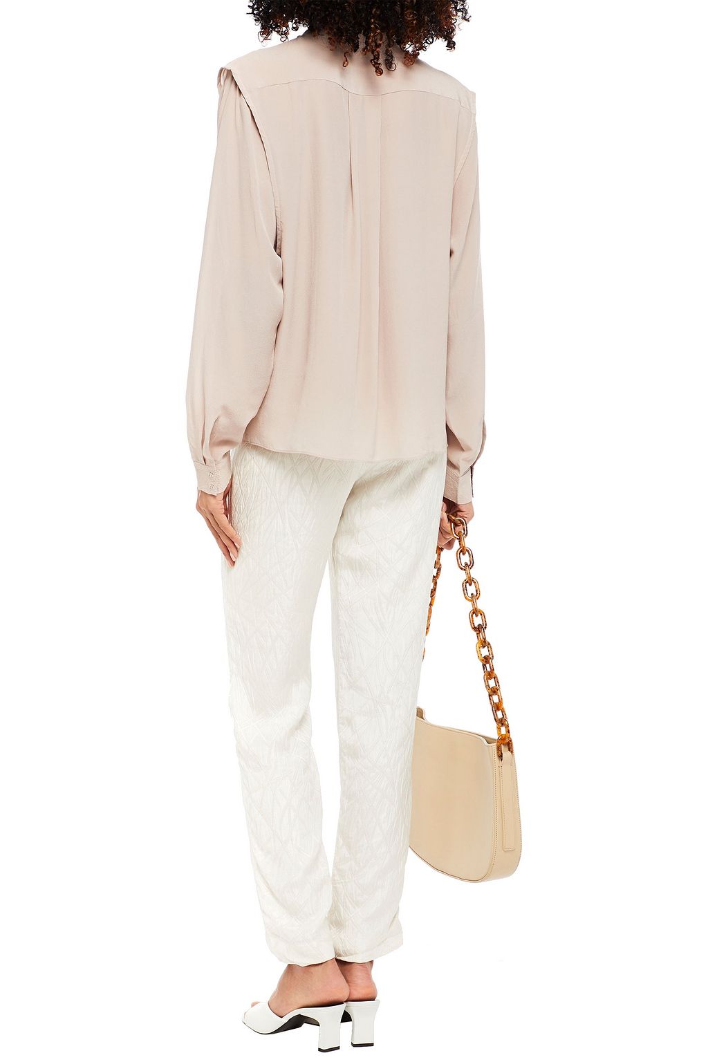 HOFMANN COPENHAGEN Tina satin-jacquard tapered pants