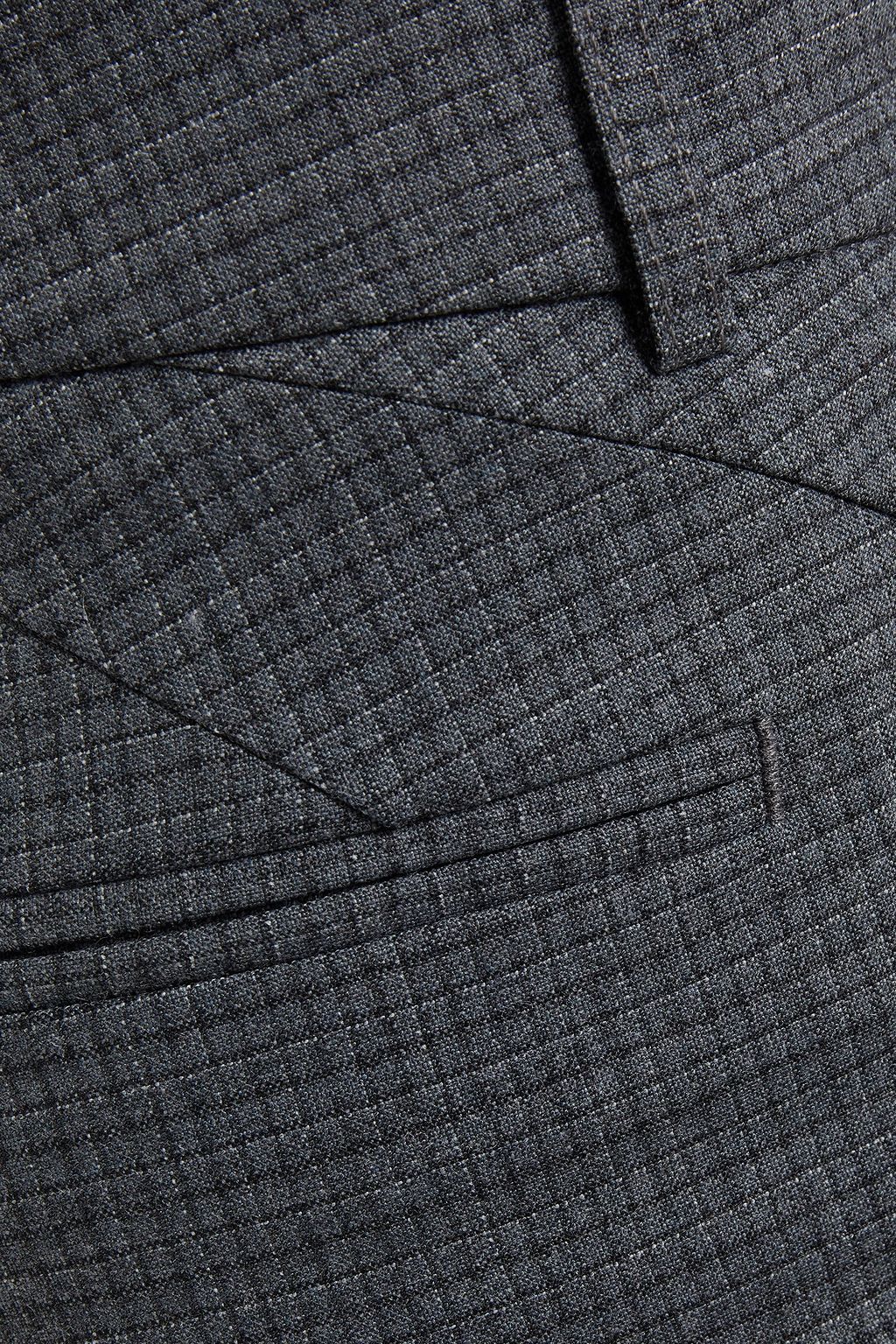 PIAZZA SEMPIONE Cropped checked woven slim-leg pants