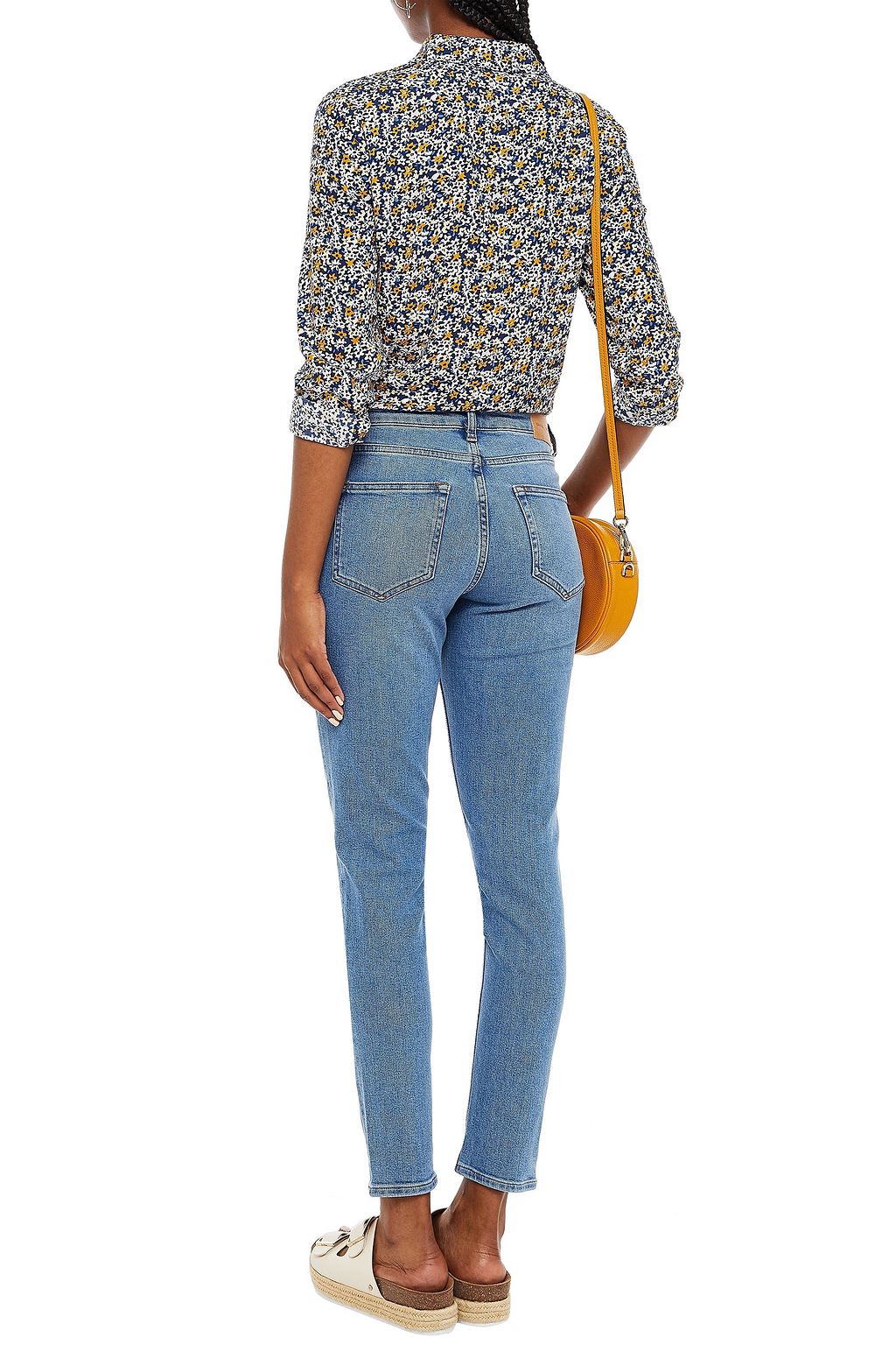 SAMSØE Φ SAMSØE Faded mid-rise skinny jeans
