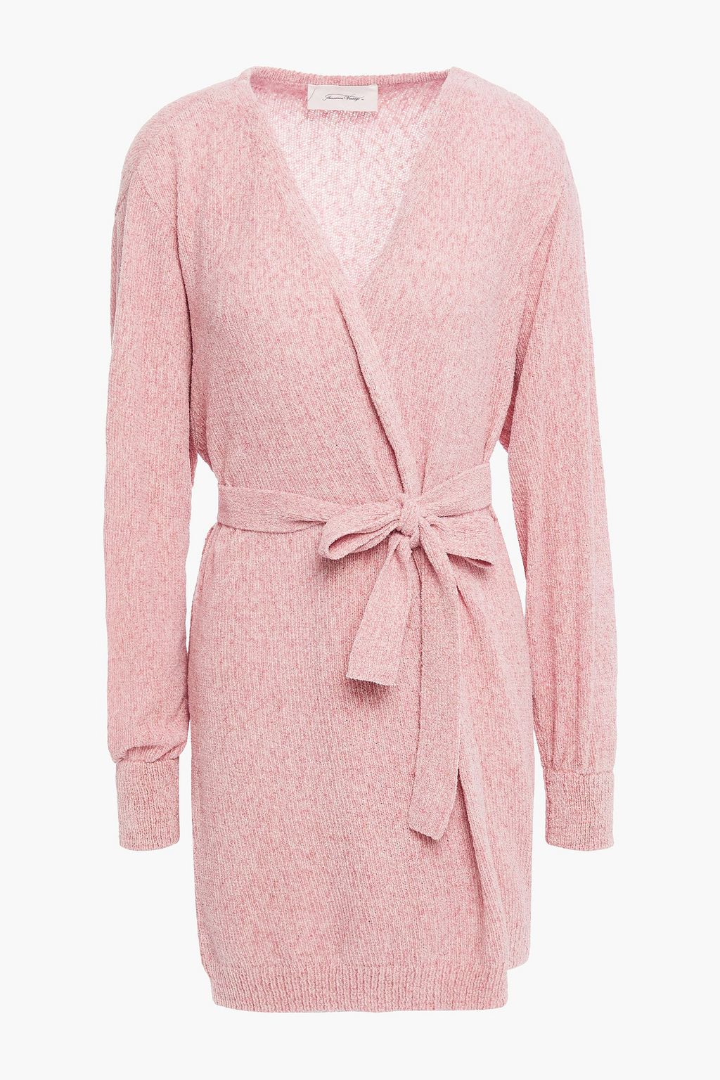 Baby pink Mélange chenille cardigan 