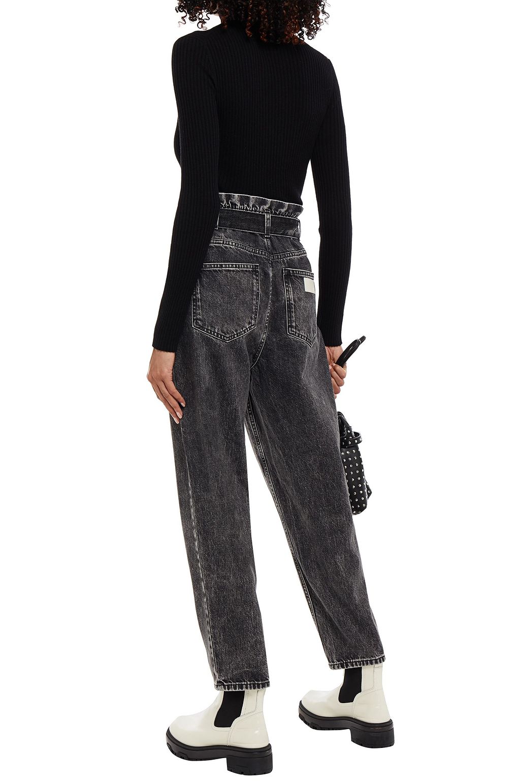 MAJE Cable-knit turtleneck sweater