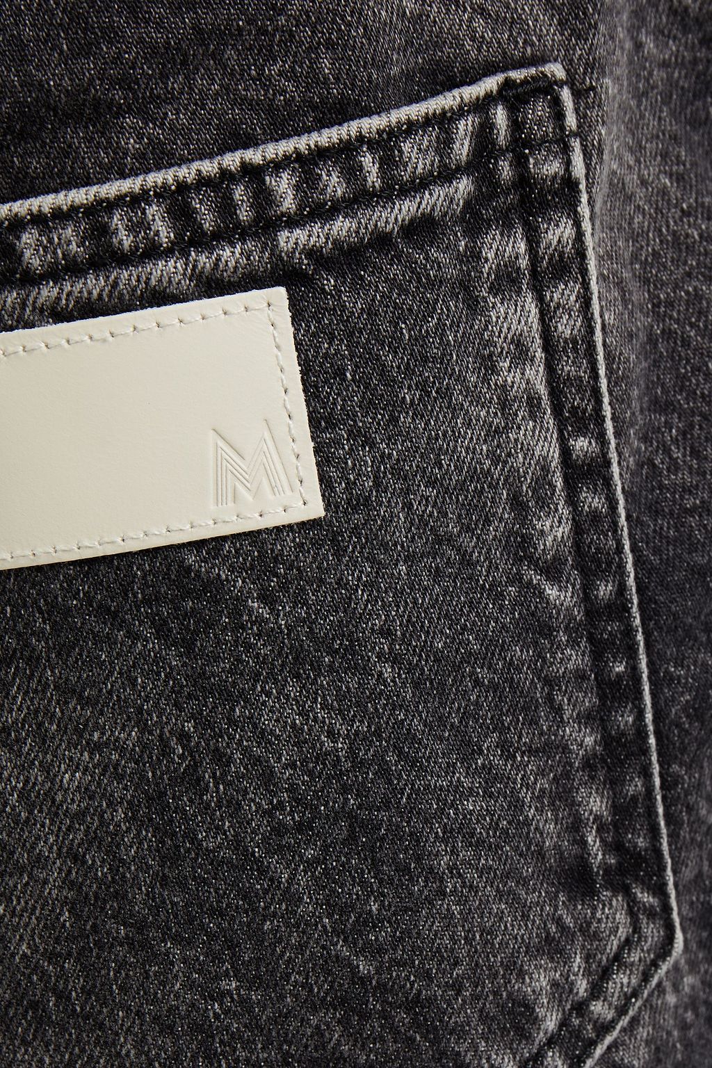 MAJE Cropped belted high-rise tapered jeans