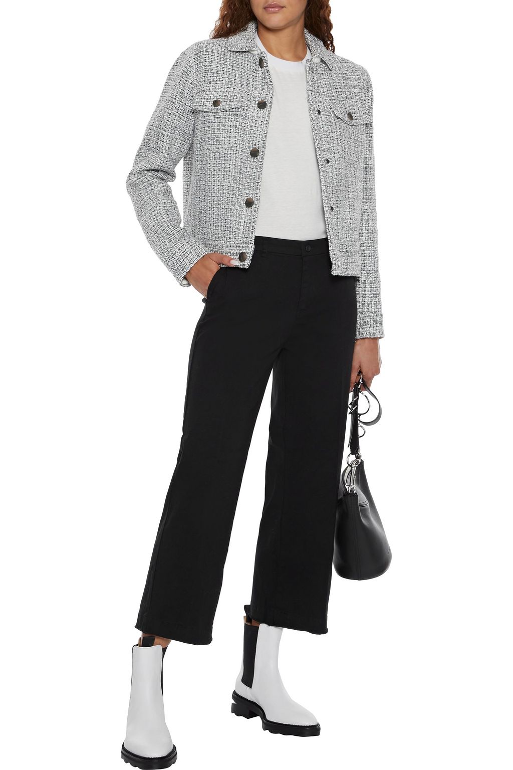 ATM ANTHONY THOMAS MELILLO Cropped cotton-blend twill straight-leg pants