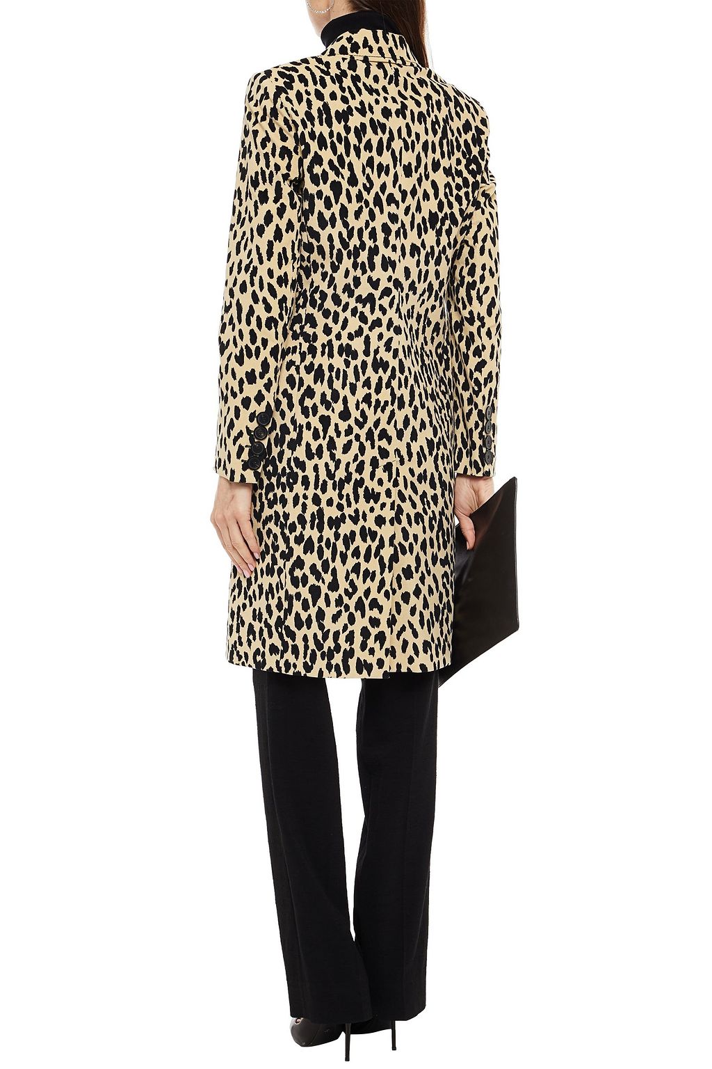 PIAZZA SEMPIONE Leopard-print stretch-cotton velvet coat