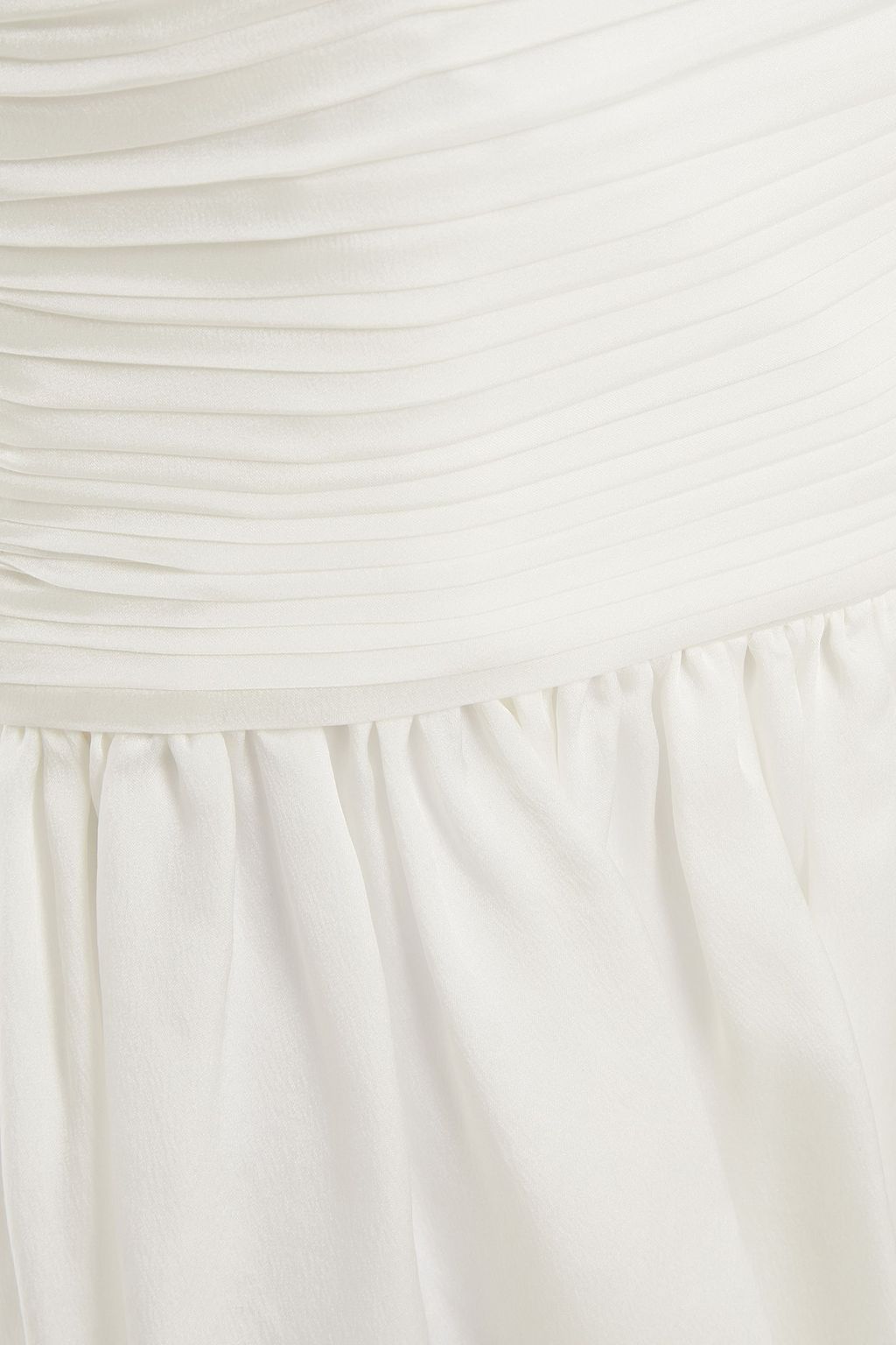 ALEXANDRE VAUTHIER Strapless pleated silk-satin top