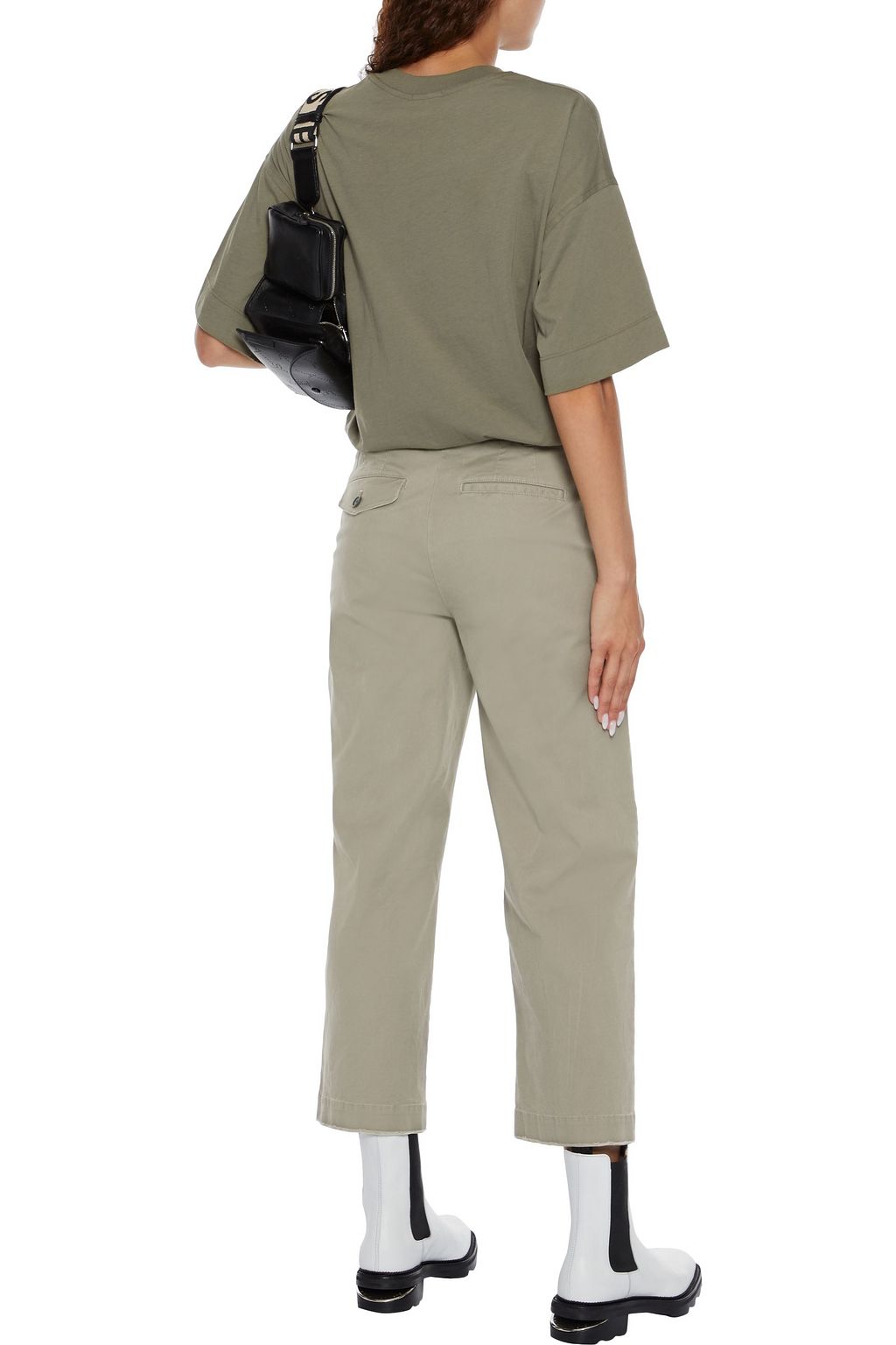 ATM ANTHONY THOMAS MELILLO Cropped cotton-blend twill straight-leg pants