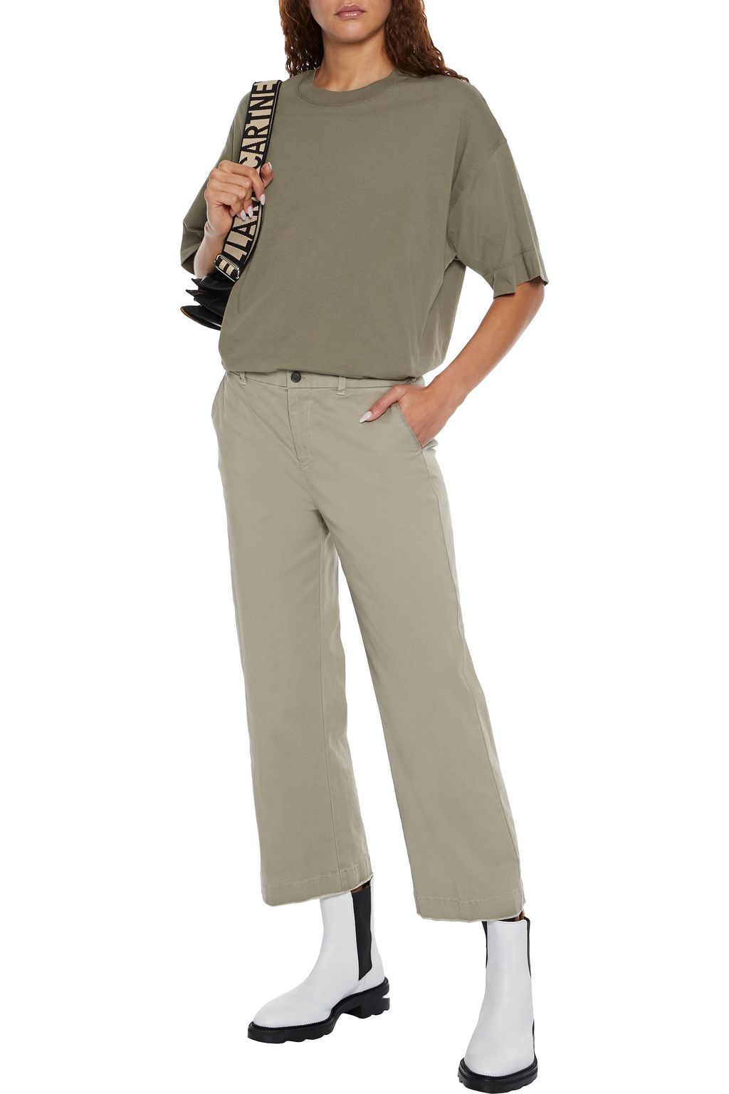 ATM ANTHONY THOMAS MELILLO Cropped cotton-blend twill straight-leg pants