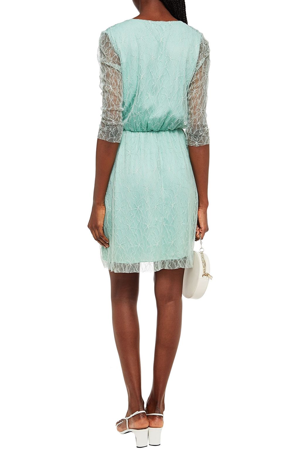 HOFMANN COPENHAGEN Sirena wrap-effect embroidered stretch-tulle mini dress