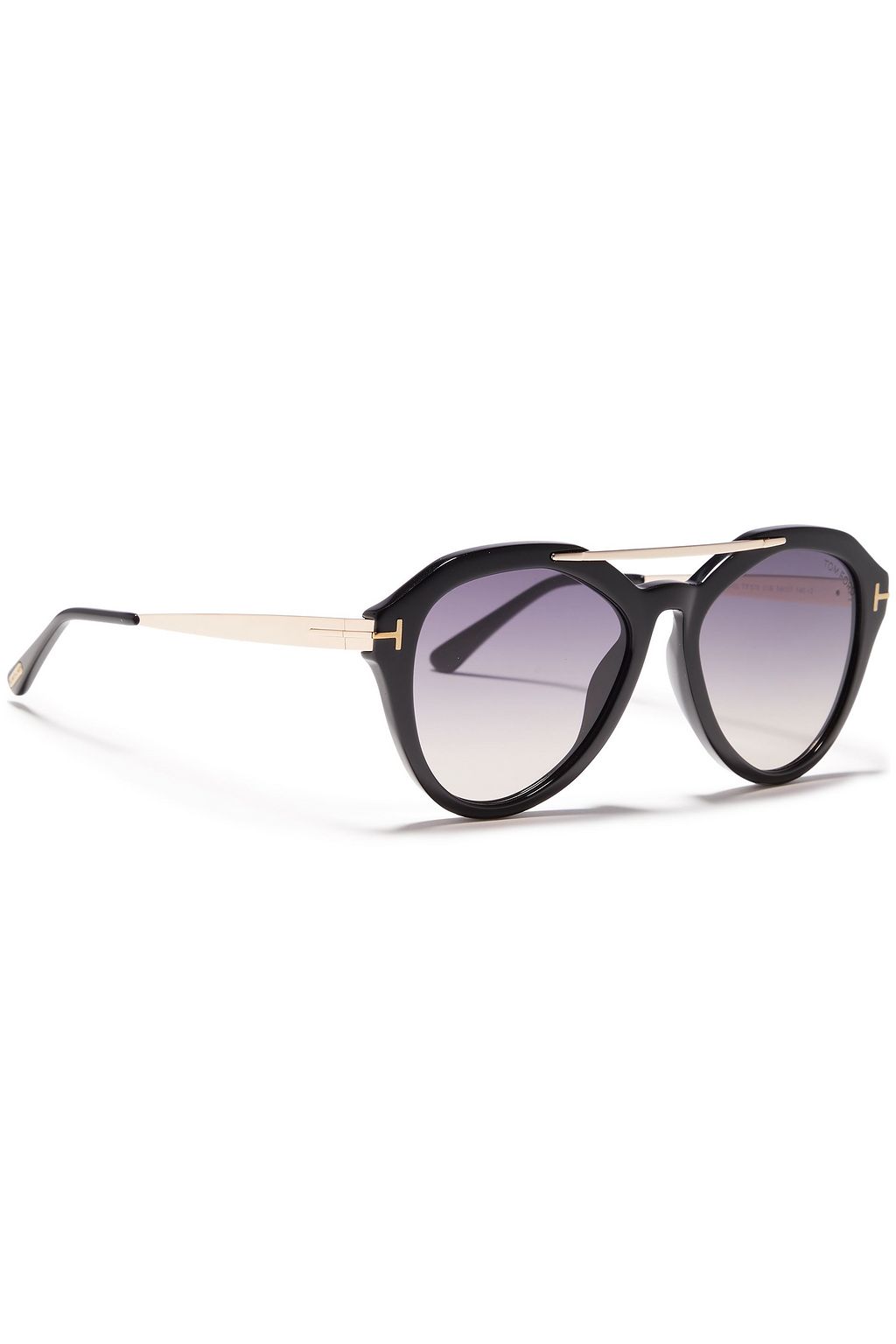 TOM FORD D-frame acetate and gold-tone sunglasses