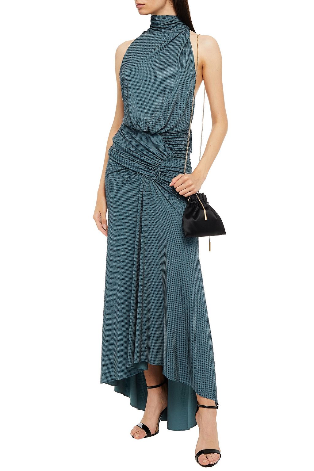 ALEXANDRE VAUTHIER Crystal-embellished ruched stretch-jersey gown
