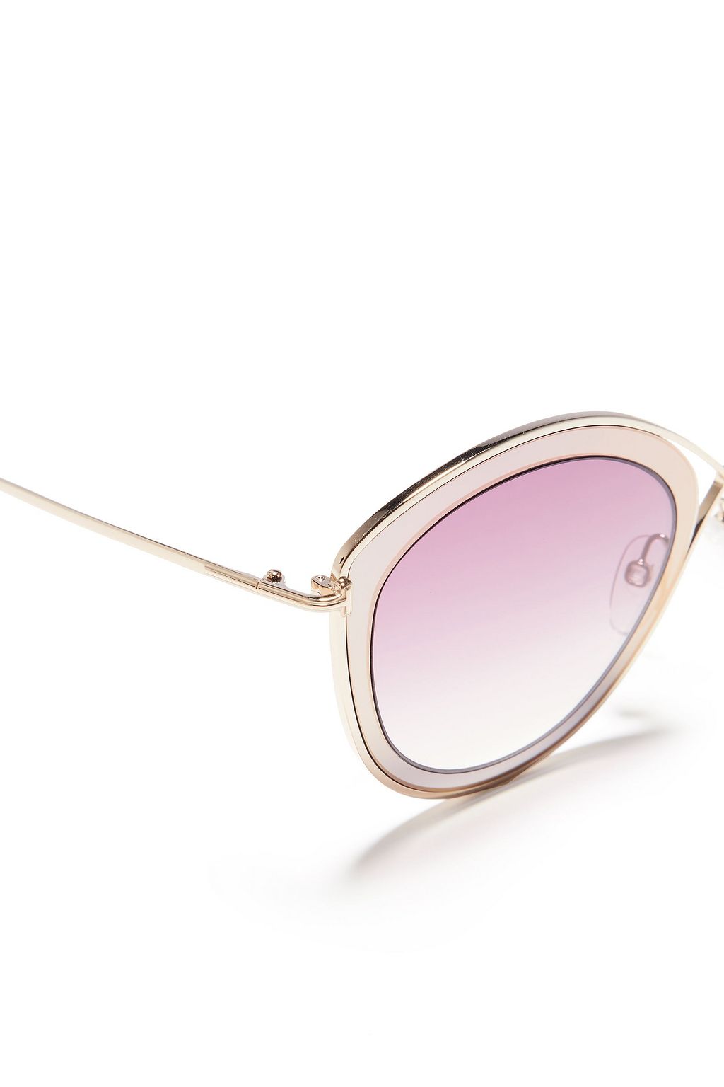 TOM FORD Butterfly-frame gold-tone sunglasses