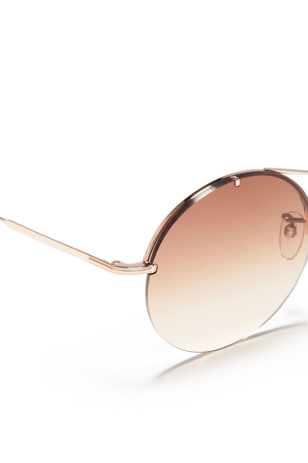 TOM FORD Round-frame gold-tone sunglasses