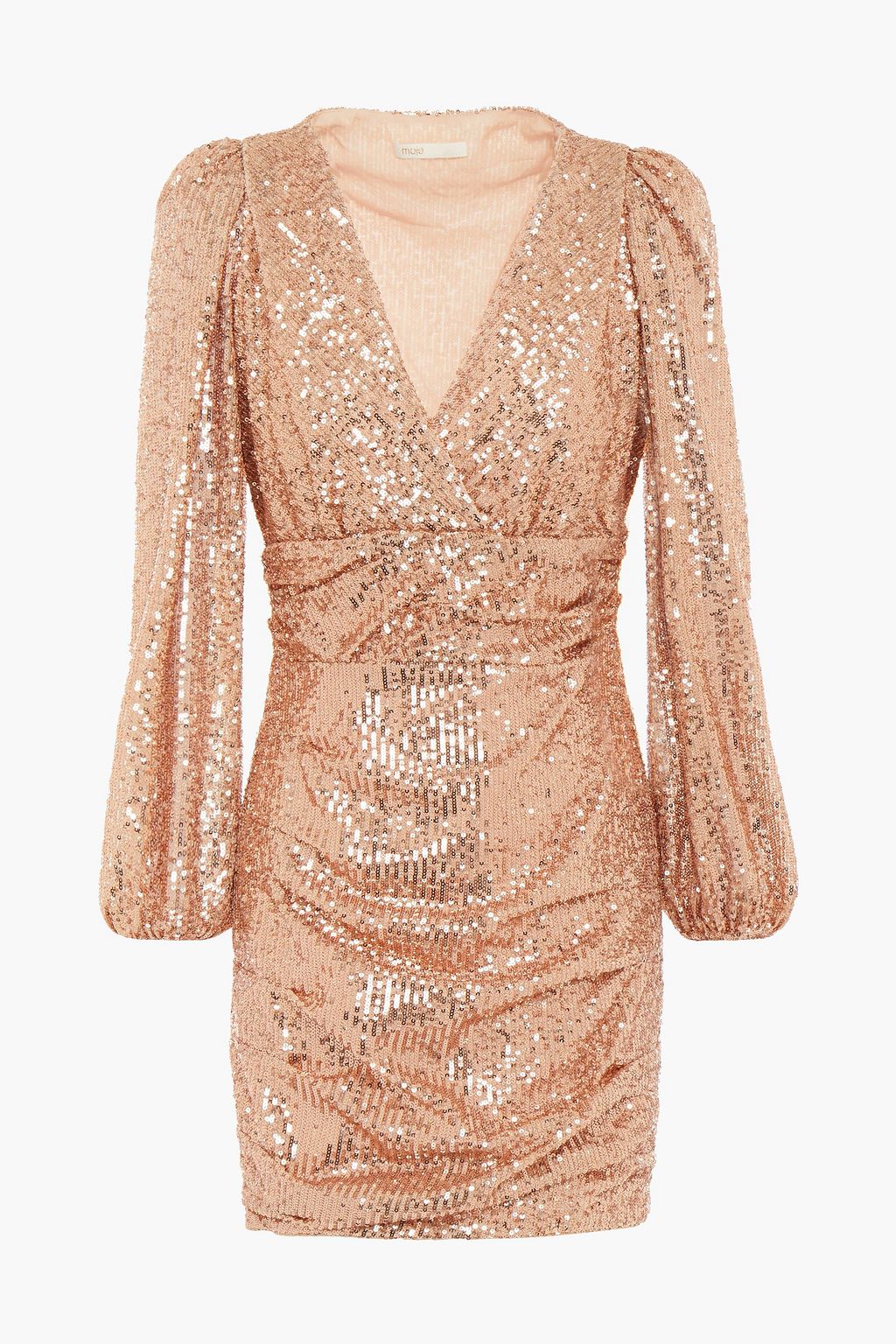 rose gold wrap dress
