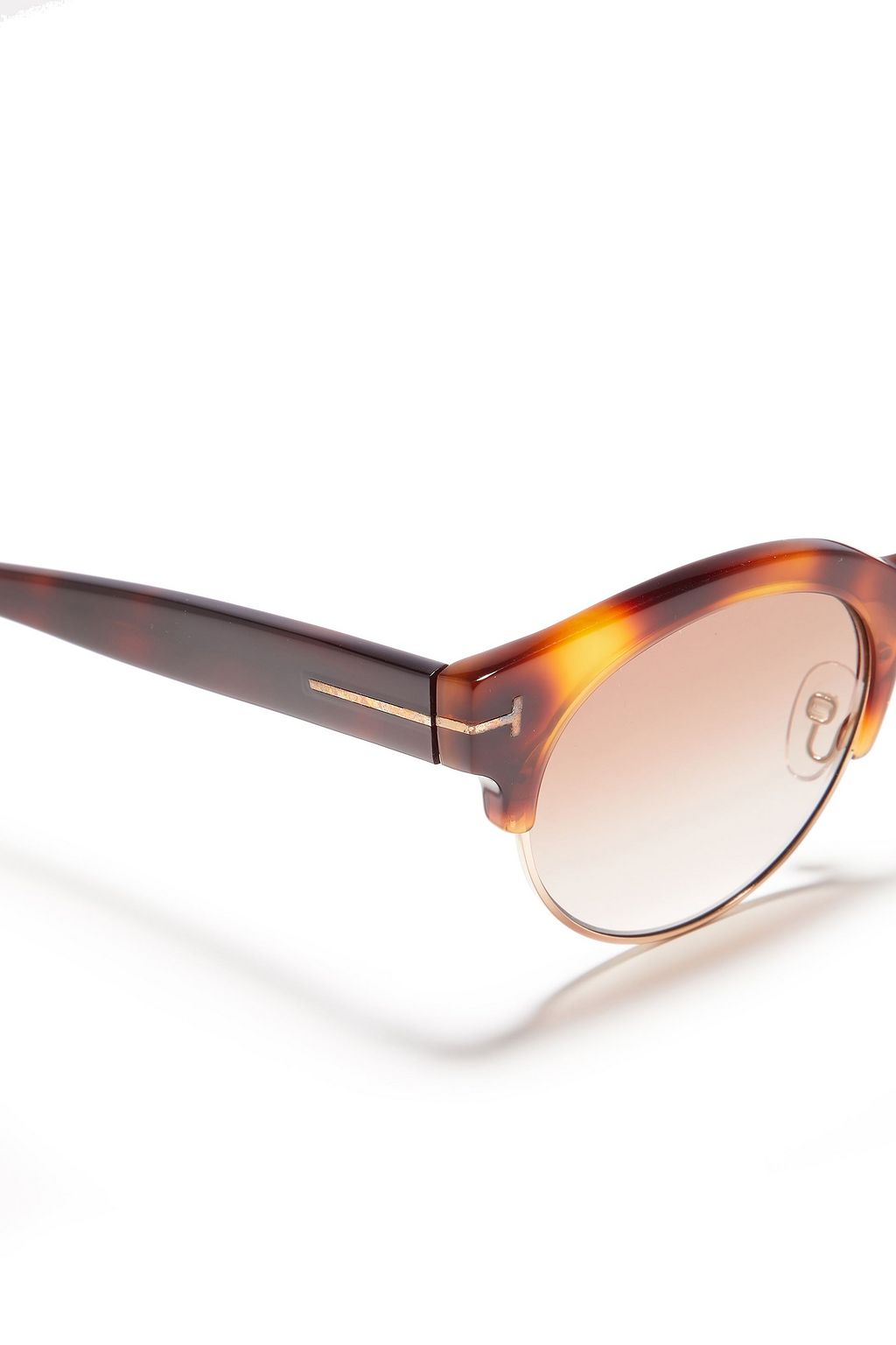 TOM FORD D-frame tortoiseshell acetate and gold-tone sunglasses