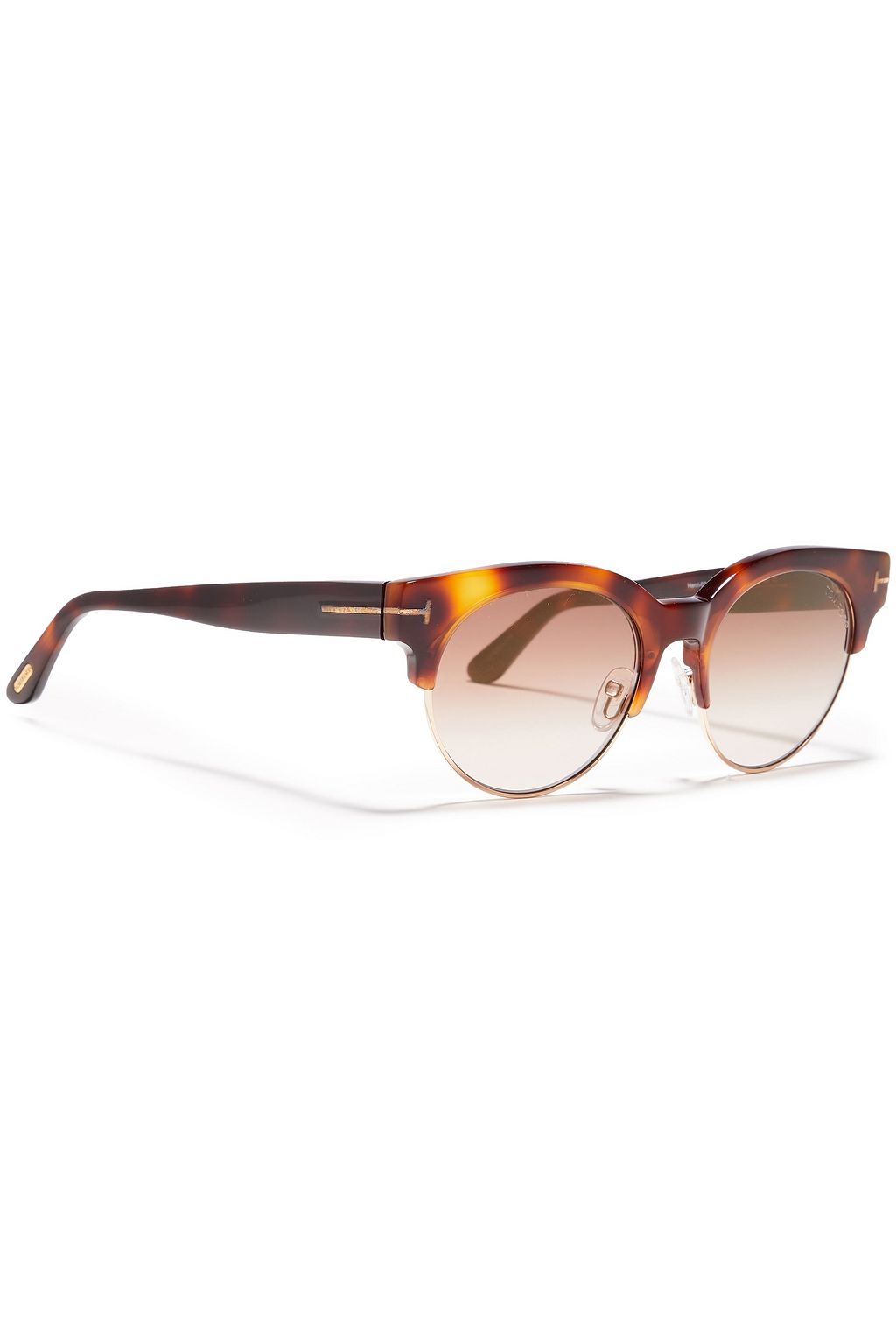TOM FORD D-frame tortoiseshell acetate and gold-tone sunglasses