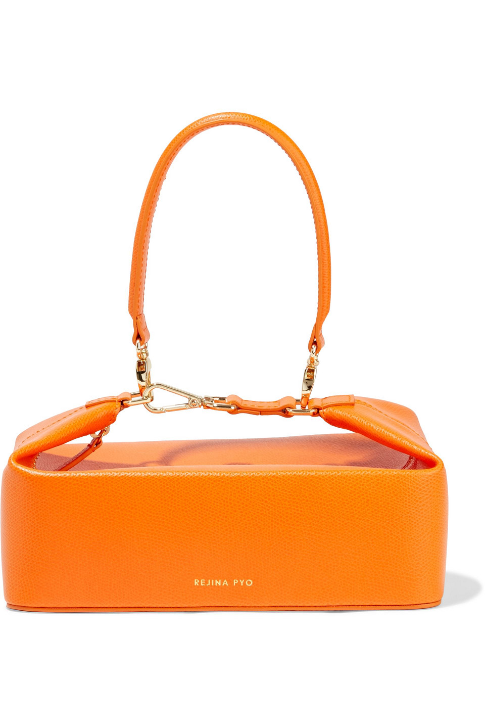 rejina pyo - olivia pebbled-leather tote - orange - onesize