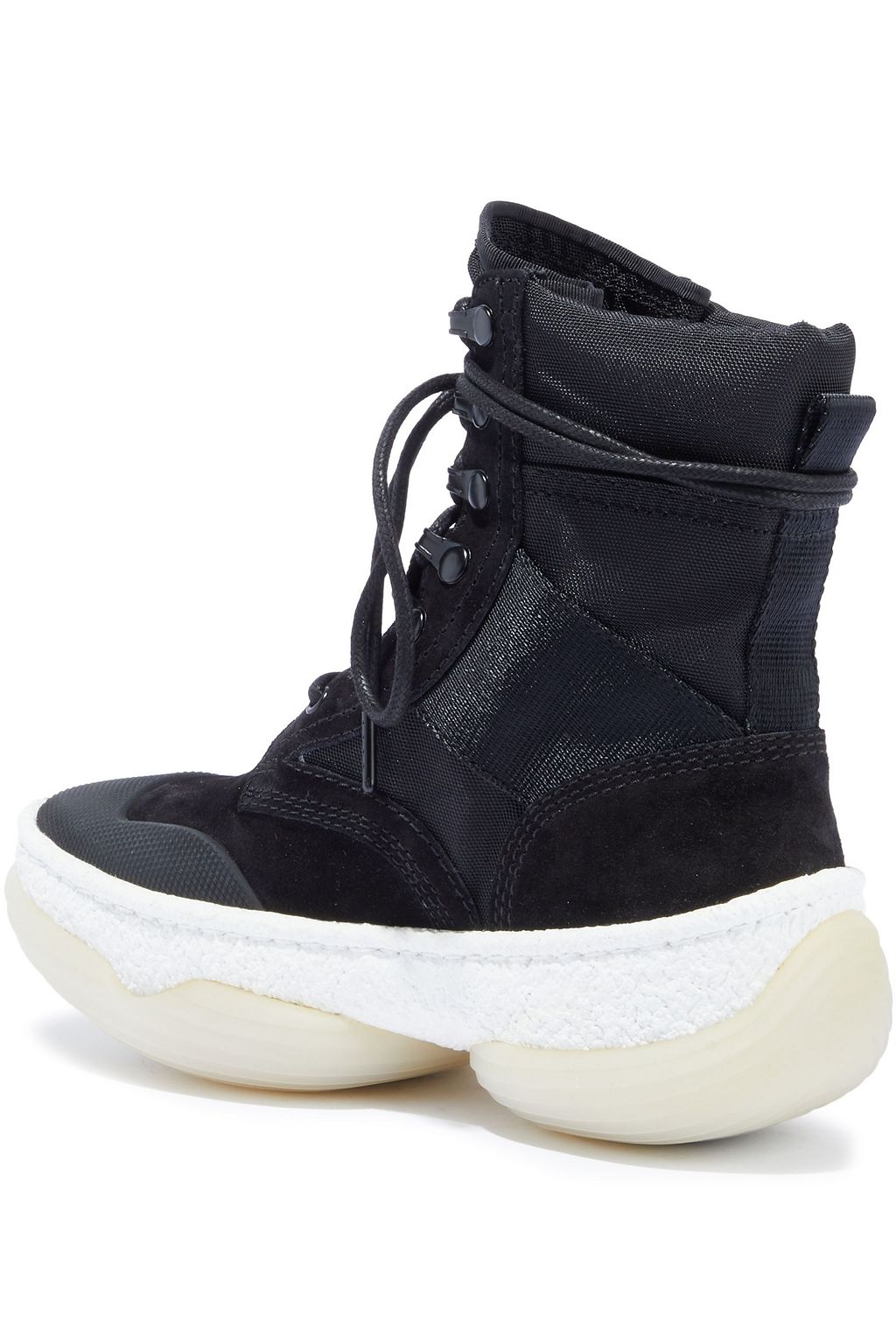 ALEXANDER WANG A1 canvas and suede platform combat boots