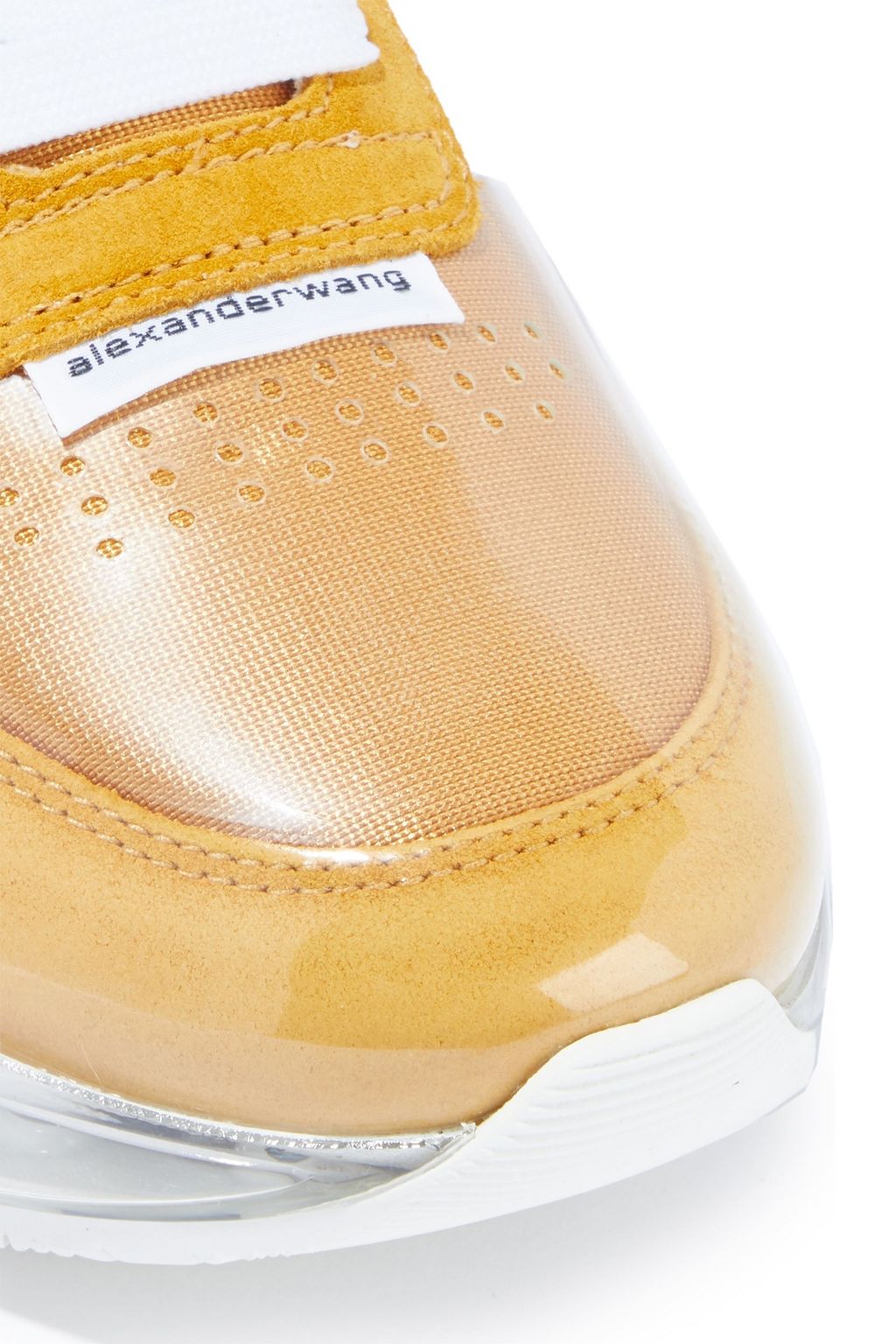 ALEXANDER WANG Stadium layered PVC, leather, suede and mesh sneakers