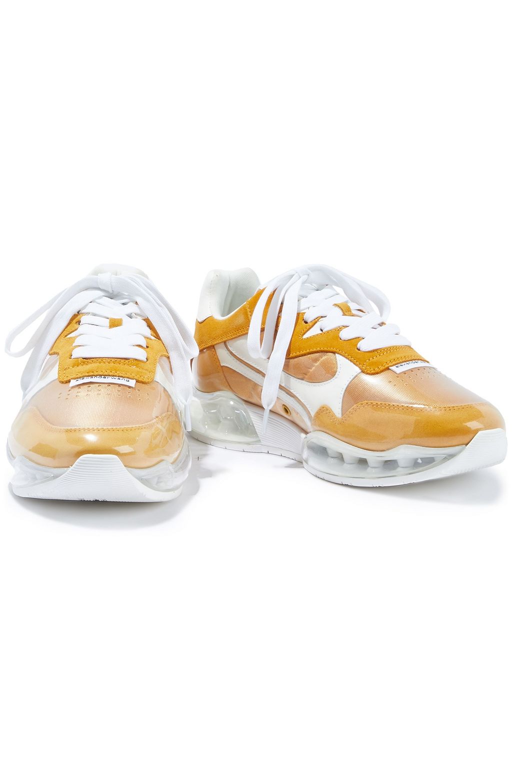 ALEXANDER WANG Stadium layered PVC, leather, suede and mesh sneakers