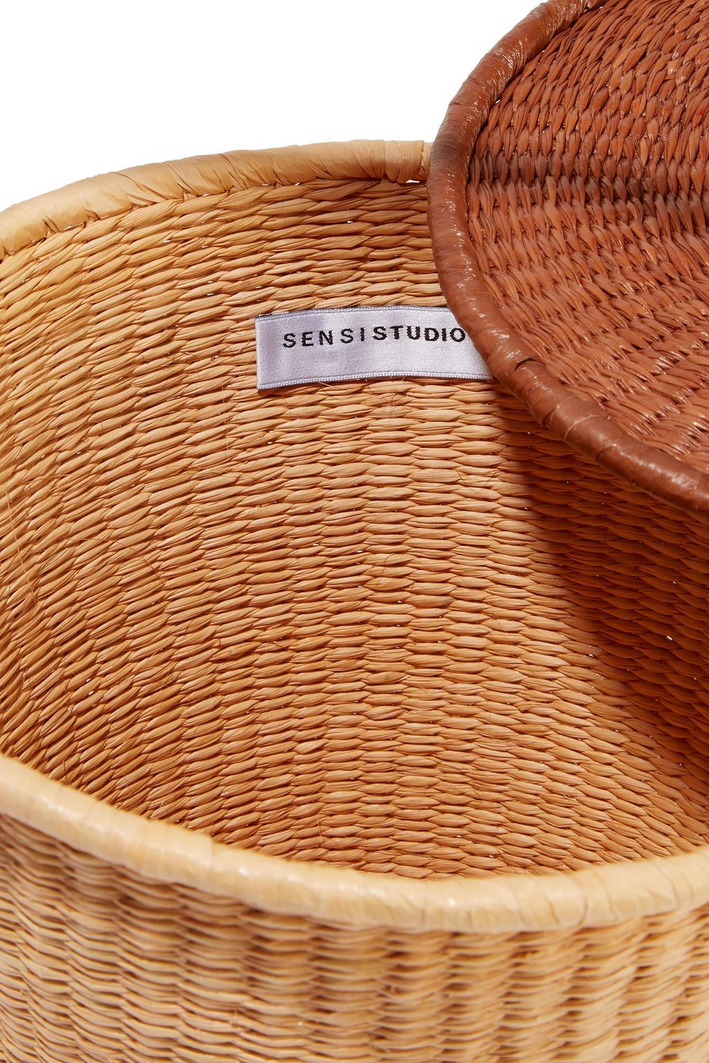 SENSI STUDIO Ribbon-detailed toquilla straw bucket bag