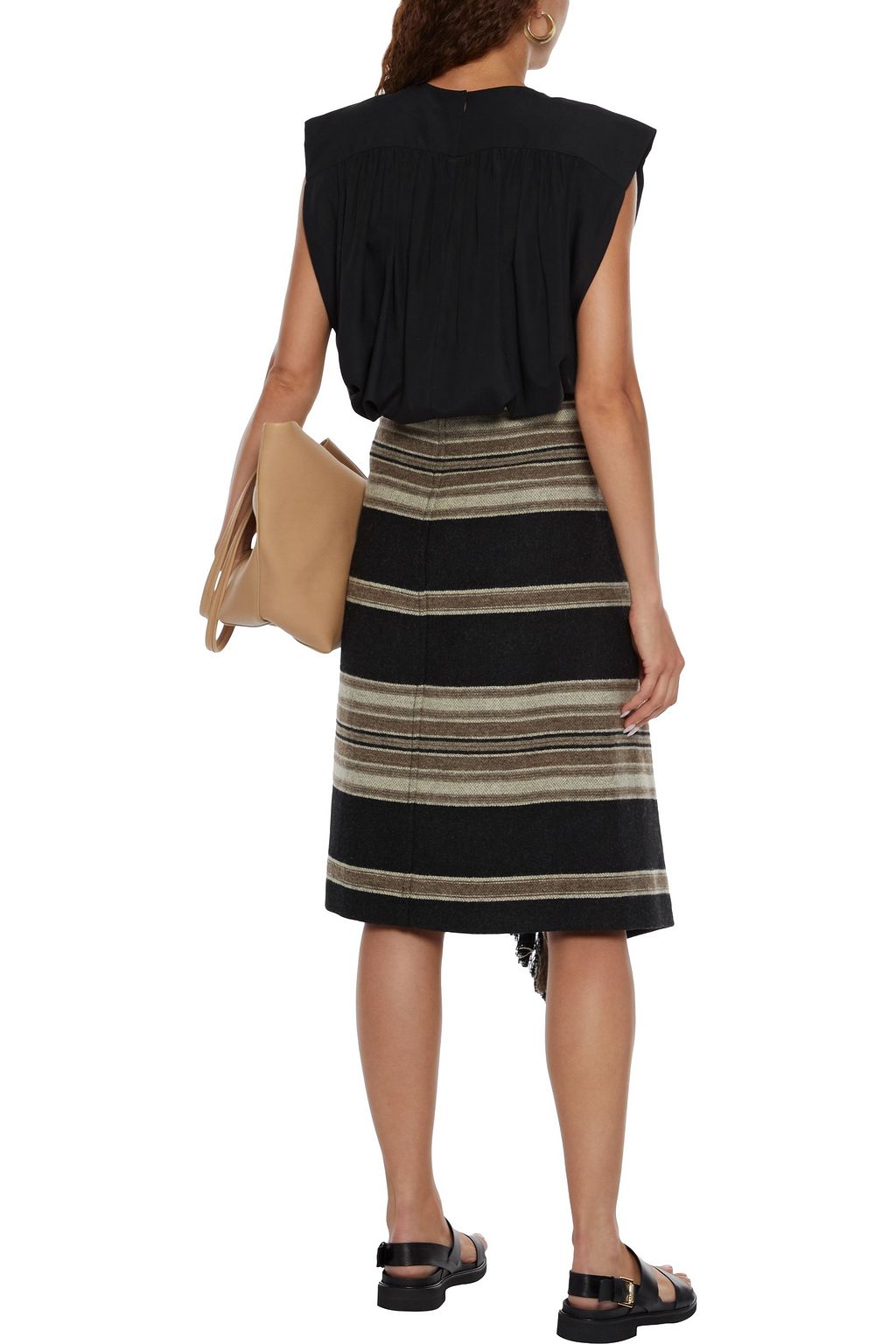 JOSEPH Blakey gathered silk crepe de chine top