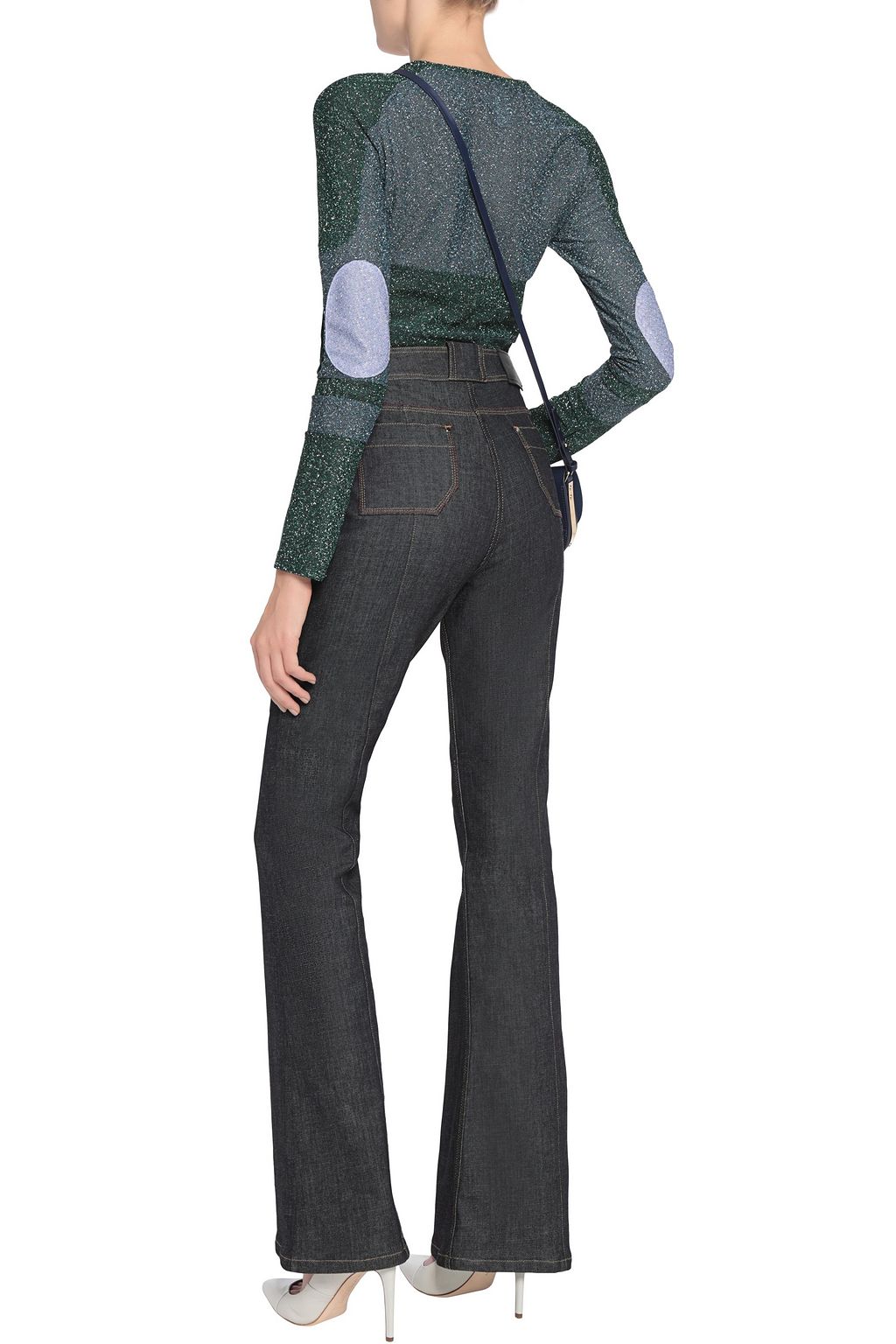 CARVEN High-rise bootcut jeans