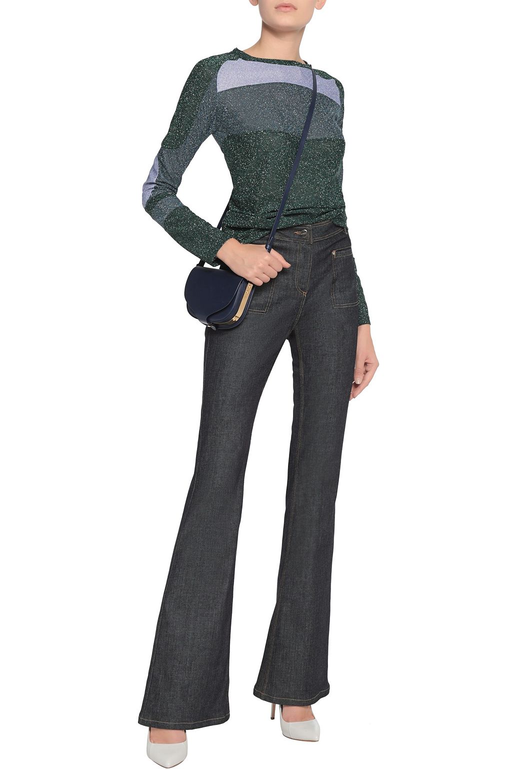 CARVEN High-rise bootcut jeans