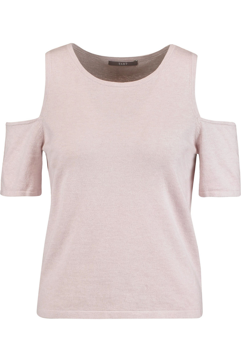 tart collections - sophia cold-shoulder cotton and cashmere-blend sweater - pink - s
