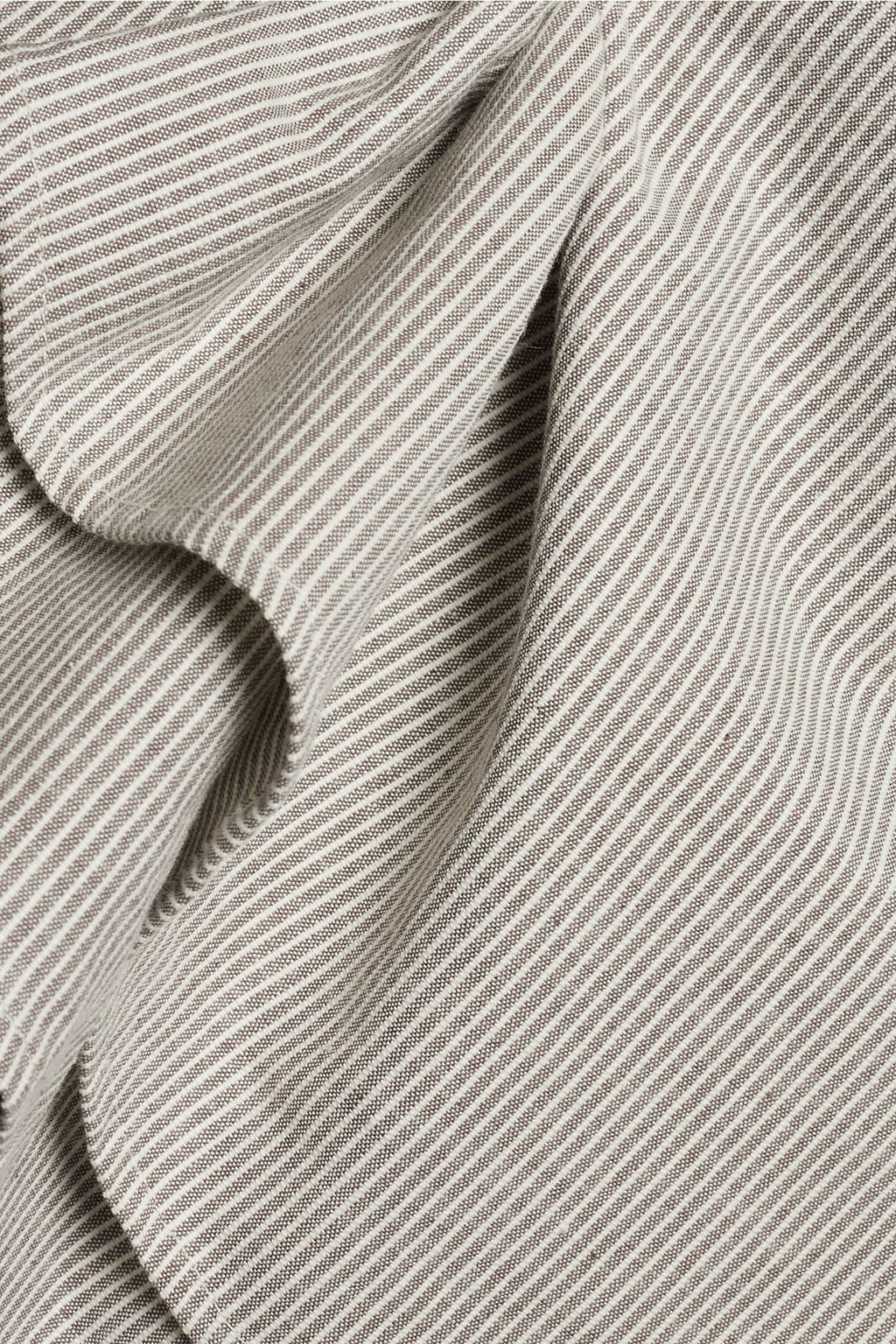 TART COLLECTIONS Amii layered striped stretch-cotton top