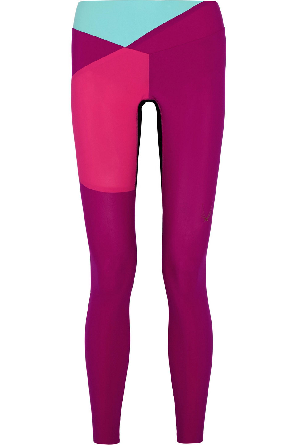 lucas hugh - color-block stretch-jersey leggings - purple - s