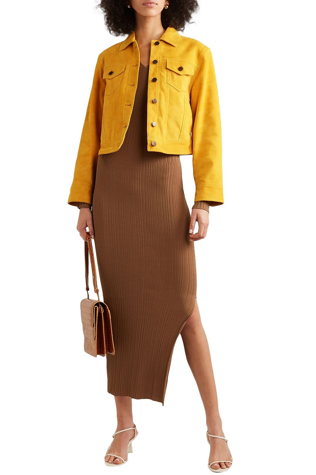 ARJÉ The Lex cropped suede jacket