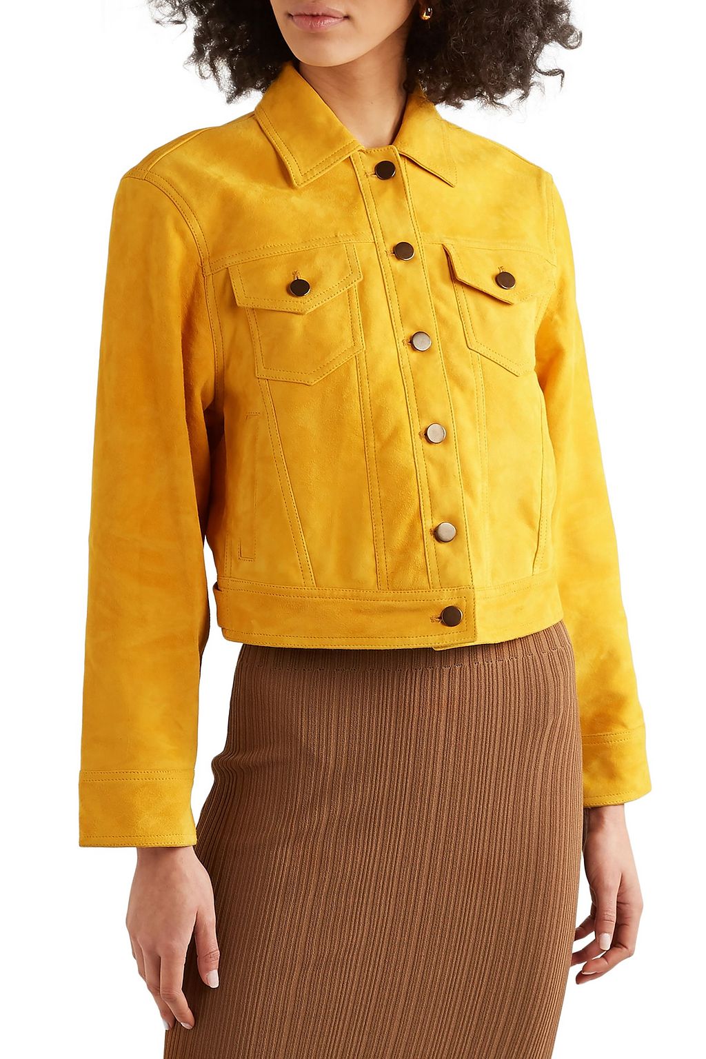 ARJÉ The Lex cropped suede jacket